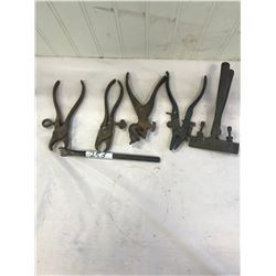 6 MISC. TOOLS - SCREW SETS, CANVAS PULLER, ETC.