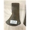 Image 3 : 2 VINTAGE AXE HEADS - ONE MARKED 3 3/4 SWEDEN