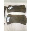Image 2 : 4 AXE HEADS - 2 DOUBLE HEAD AND 2 AXE - AS FOUND CONDITION, HAND FORGED