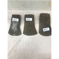 3 VINTAGE AXE HEADS