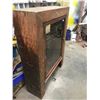 Image 4 : PRIMITIVE CHINA CABINET - NEEDS RESTORATION - 60H X 43W X 14D - GLASS DOOR