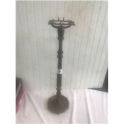 CAST AND WOOD ASHTRAY - 27" TALL NAT CO - CRAFT