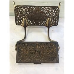 LATE 1800S CAST KOKEN BARBER CHAIR FOOT REST AND ANKLE REST - HARD TO FIND AND IN EXCELLENT CONDITIO
