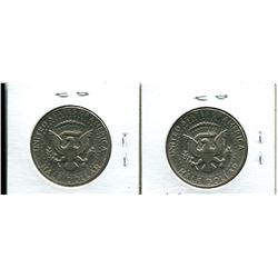 LOT OF 2 KENNEDY HALF DOLLARS 1971 AND 1972