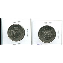 LOT OF 2 KENNEDY HALF DOLLARS 1971 AND 1972