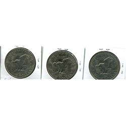LOT OF 3 EISENHOWER DOLLARS 1971