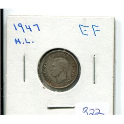 1947 MAPLE LEAF 10 CENTS EF