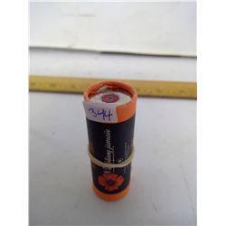 ROLL OF 2004 COLOURED POPPY QUARTERS IN MINT ROLL