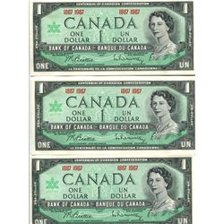 LOT OF 3 1867-1967 CENTENNIAL DOLLARS