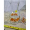 Image 3 : VINTAGE ORANGE JUICE CONTAINER AND 4 GLASSES