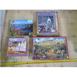 LOT OF 4 JIGSAW PUZZLES