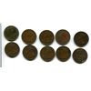 Image 1 : LOT OF 10 KING GEORGE V ONE CENTS 1917-1918-1919