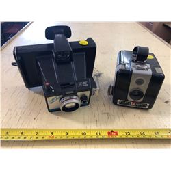 BROWNIE HAWKEYE AND POLAROID LAND CAMERA