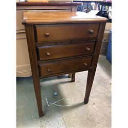 3 DRAWER SEWING TABLE WITH CONTENTS