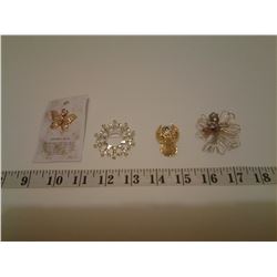 4 ANGEL BROOCHES