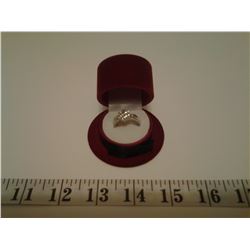 STERLING SILVER SRV 160 DIAMOND RING - SIZE 7