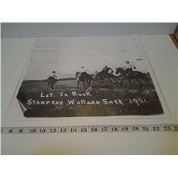 LET ER BUCK STAMPEDE WALLARD, SASKATCHEWAN - 6 PLACEMATS FROM 1921