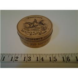 VINTAGE PROPERTS LEATHER AND SADDLE SOAP TIN - MADE IN ENGLAND