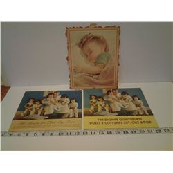 THE DIONNE QUINTUPLETS DOLLS + COSTUMES CUT-OUT BOOK, EXTRA PICTURE