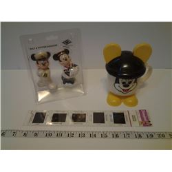 WALT DISNEY MICKEY MOUSE SALT AND PEPPER + EXTRAS