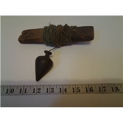 VINTAGE BRASS PLUMB WITH ROPE