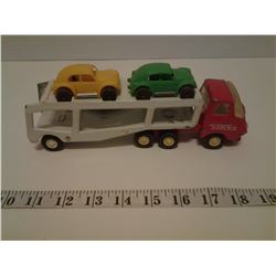 TONKA CAR HAULER WITH 2 CARS