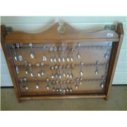 VINTAGE SPOON RACK/SPOONS (SIZE: 24" X 28")