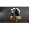 Image 2 : RING BOX OF GOLD CLAD MINIATURE COINS/BARS