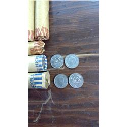 6 ROLLS OF PENNIES/ 2 ROLLS OF NICKELS (1940 AND 1941)