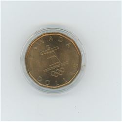 2010 VANCOUVER OLYMPICS LUCKY LOONIE IN CAPSULE "UNC"