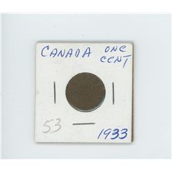 1933 CANADIAN ONE CENT (VERY NICE)
