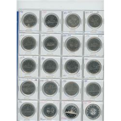 20 CANADIAN SILVER DOLLARS VARIOUS YEARS