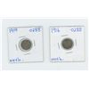 Image 1 : 2 TEN CENT COINS 1916 AND 1919