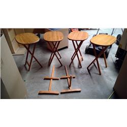 SIDE FOLDING TABLES X4 - NEEDS REPAIR