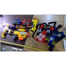 LOT OF NERF GUNS AND ACCESSORIES