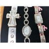 Image 2 : 3 GENOVA WATCHES - SILVER, BREAST CANCER AWARENESS, AND CROSS