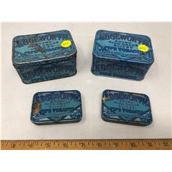 4 EDGEWORTH TOBACCO TINS