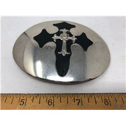 SILVER CROSS BELT BUCKLE