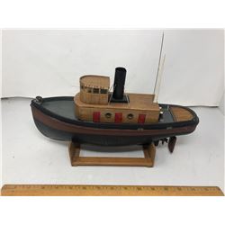 MOTORIZED (HANDMADE) WOOD TUG (HARBOUR TUG)