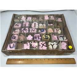 SELF ADHESIVE 1 1/2" PINK CUTOUT LETTERS