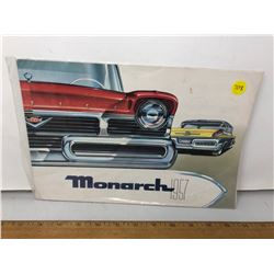 1957 LARGE ORIGINAL "MONARCH" FOLD DEAKER BROCHURE