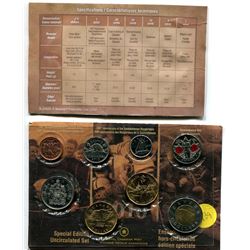 2010 SPECIAL EDITION UNCIRCULATED SET WITH POPPY QUARTER, NAVY AND RIDER LOONIES