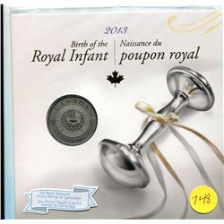 2013 - BIRTH OF THE ROYAL INFANT - PRINCE GEORGE OF CAMBRUDGE .25 CENT COIN