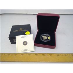 2013 - SILVER PLATED .50 CENT COIN - BUTTERFLIES OF CANADA - TIGER SWALLOWTAIL