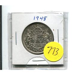 1948 - CANADA SILVER FIFTY COIN