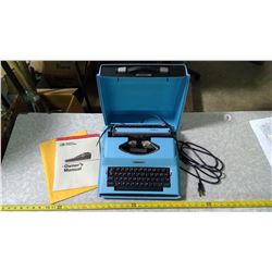 BLUE ROYAL TYPEWRITER