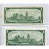 Image 2 : 2X 1967 BANK OF CANADA ONE DOLLAR NOTE WITH SERIAL NUMBER