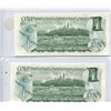 Image 2 : 2X 1973 BANK OF CANADA ONE DOLLAR NOTE - UNCIRCULATED
