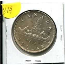 1952 FWL CANADIAN SILVER DOLLAR