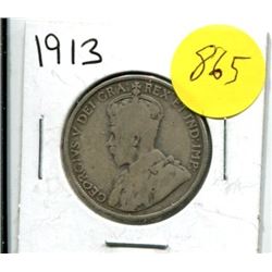 1913 CANADIAN FIFTY CENT COIN